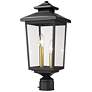 2_Eldrick 18 3/4" High Powder Coated Black Outdoor Post Light more views