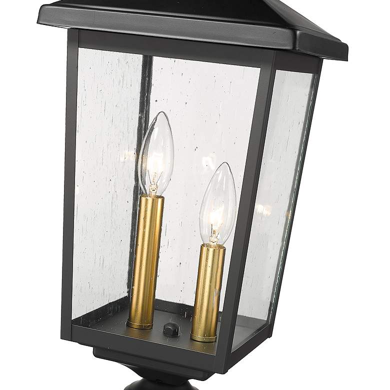 Image 4 Eldrick 18 3/4" High Powder Coated Black Outdoor Post Light more views