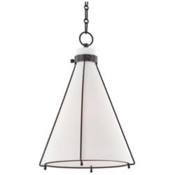 Eldridge 15 1/2" Wide Old Bronze Conical Pendant Light