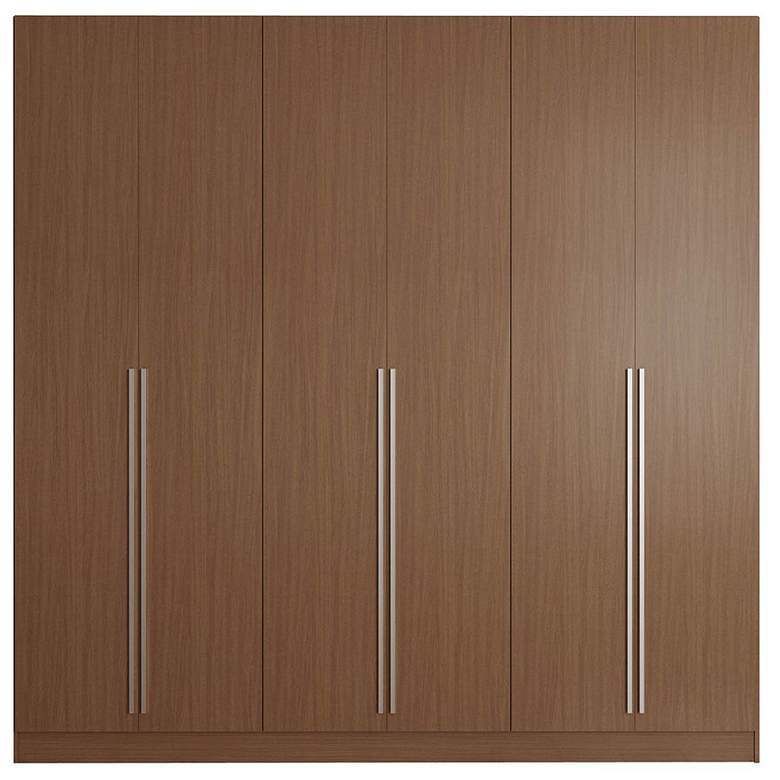 Image 1 Eldridge 4-Drawer He/She Freestanding Armoire in Maple Cream Brown