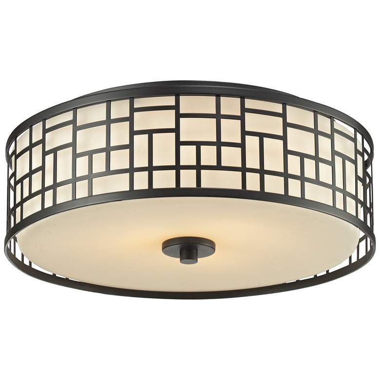 Image 1 Elea 16 1/4" Wide Bronze Ceiling Light
