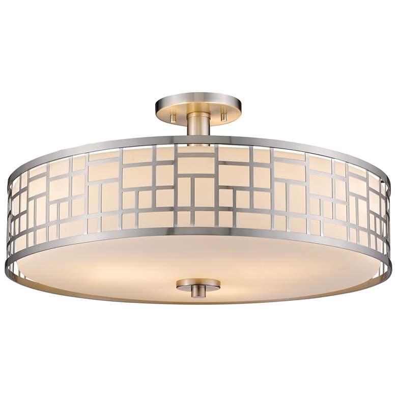 Image 1 Elea 20 1/2" Wide Brushed Nickel Ceiling Light