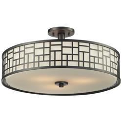 Elea by Z-Lite Bronze 3 Light Semi Flush Mount