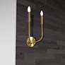 3_Eleanor 15 1/4" High Aged Brass 2-Light Wall Sconce more views