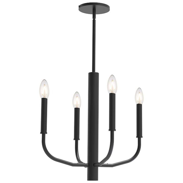 Image 1 Eleanor 16" Wide 4 Light Matte Black Chandelier