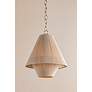 3_Eleanor 20" Wide Aged Brass and Natural Cotton Pendant Light more views