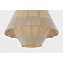 5_Eleanor 20" Wide Aged Brass and Natural Cotton Pendant Light more views