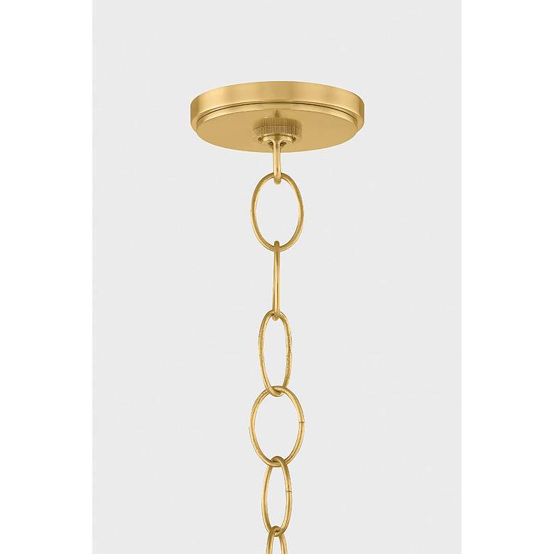Image 6 Eleanor 20" Wide Aged Brass and Natural Cotton Pendant Light more views