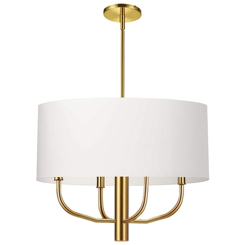 Image 1 Eleanor 22" Wide 4 Light Aged Brass Chandelier