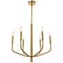 2_Eleanor 24" Wide 6 Light Aged Brass Chandelier