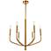 Eleanor 24" Wide 6 Light Aged Brass Chandelier