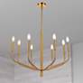 1_Eleanor 24" Wide 6 Light Aged Brass Chandelier