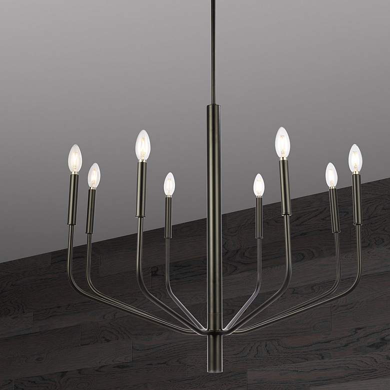 Image 1 Eleanor 24" Wide 6 Light Matte Black Chandelier