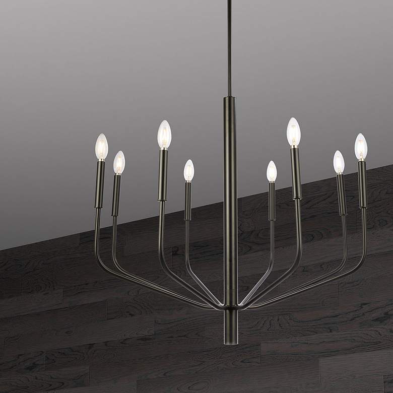 Image 3 Eleanor 24" Wide 6 Light Matte Black Chandelier more views