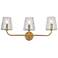 Eleanor 26" Wide Aged Brass 3-Light Vanity Bath Light