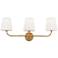 Eleanor 26" Wide Aged Brass 3-Light Vanity Bath Light