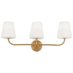 Eleanor 26" Wide Aged Brass 3-Light Vanity Bath Light