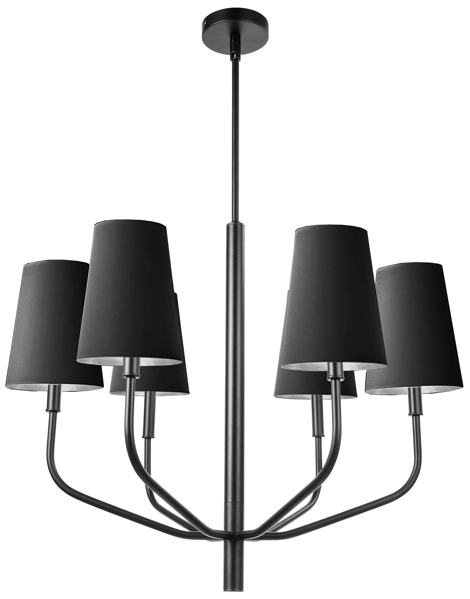 Eleanor 28" Wide 6 Light Matte Black Chandelier 0809C Lamps Plus