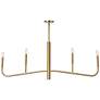 2_Eleanor 48" Wide 4 Light Horizontal Aged Brass Chandelier