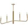3_Eleanor 48" Wide 4 Light Horizontal Aged Brass Chandelier more views