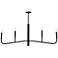 Eleanor 48" Wide Matte Black 4-Light Horizontal Chandelier