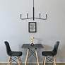 4_Eleanor 48" Wide Matte Black 4-Light Horizontal Chandelier more views
