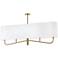 Eleanor 54" Wide 4 Light Horizontal Aged Brass Chandelier
