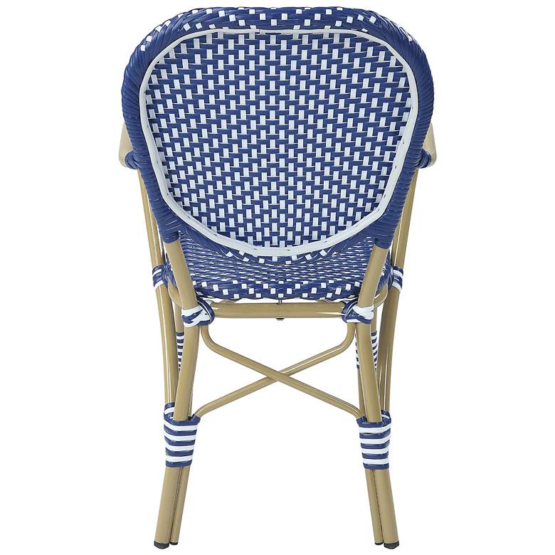 Image 5 Eleanor Blue White Wicker Patio Chairs Set of 2 more views