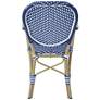 Eleanor Blue White Wicker Patio Chairs Set of 2