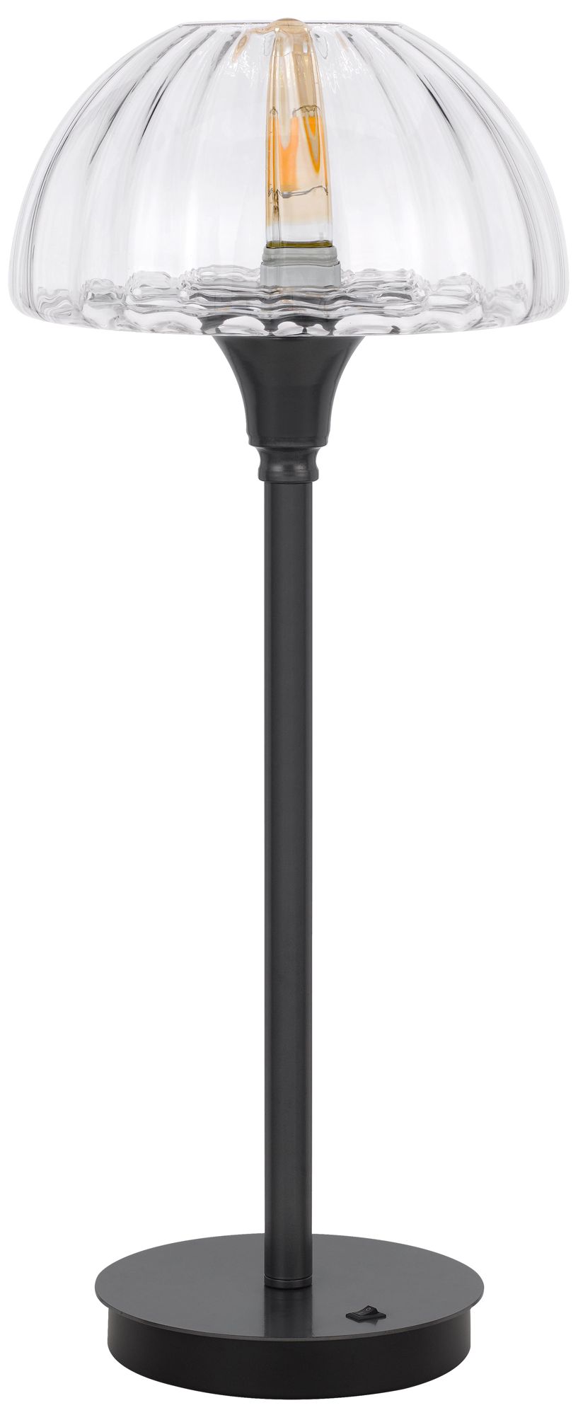Eleanor LED 6W E26 base table lamp with glass shade