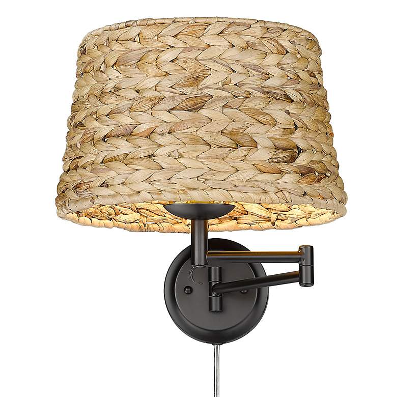 Image 6 Eleanor Matte Black Plug-In Swing Arm Wall Lamp more views