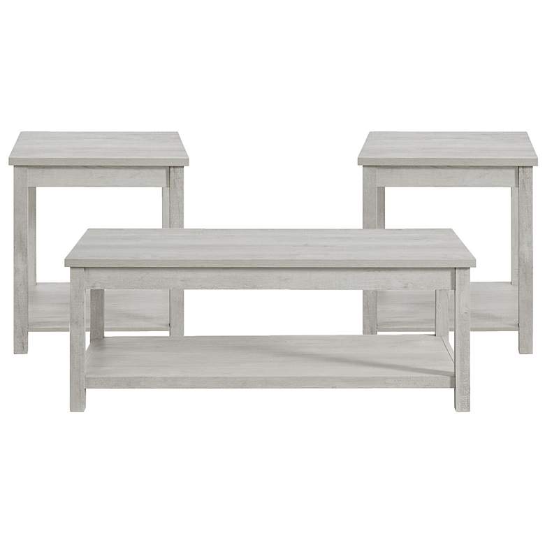 Image 1 Eleanor Off-White Wood 3-Piece Occasional Table Set