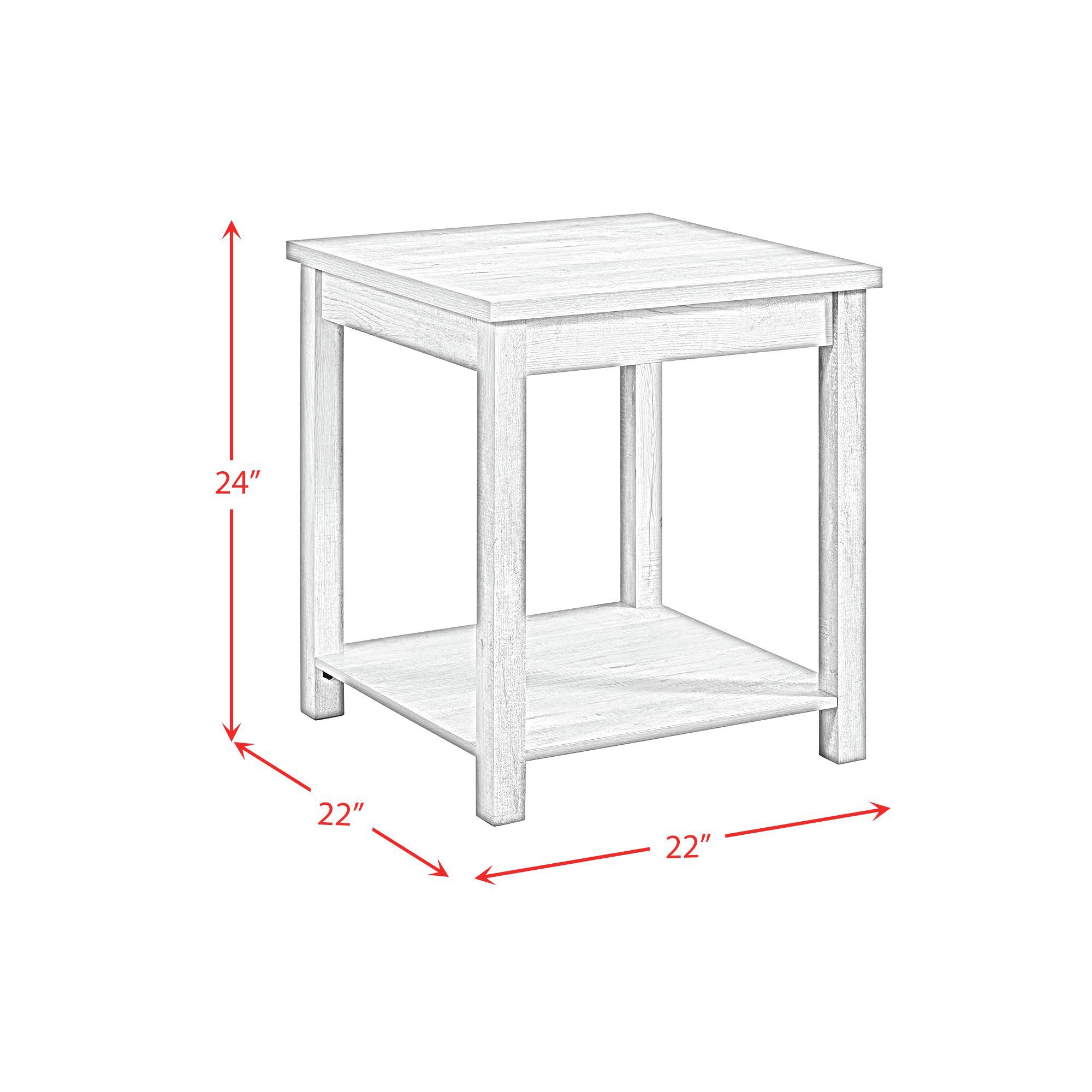 Eleanor Off-White Wood 3-Piece Occasional Table Set