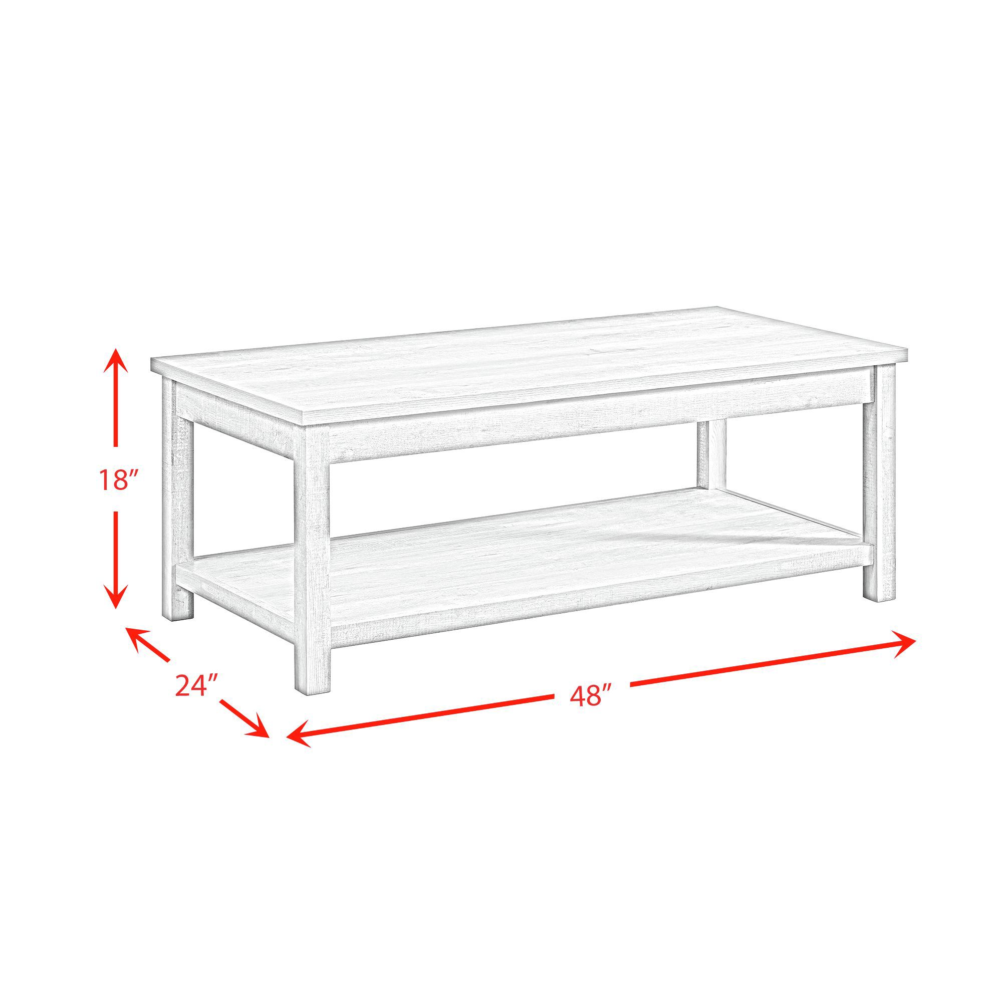 Eleanor Off-White Wood 3-Piece Occasional Table Set