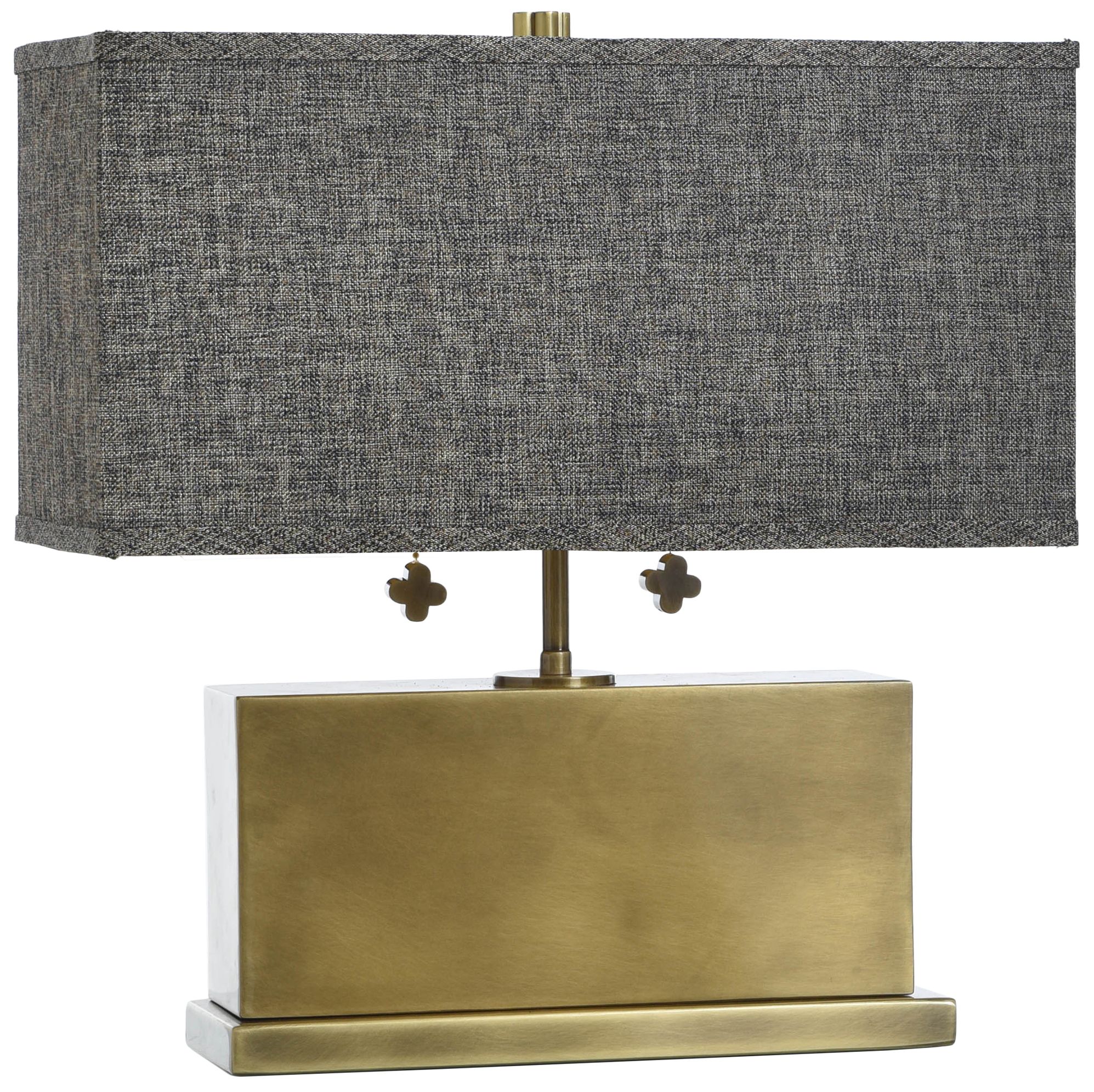 Image 2 Eleanora 17" High Polished Brass Rectangular Table Lamp