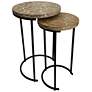 1_Electra 24" Round Nesting Table - Electrified Wood - White
