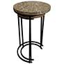 3_Electra 24" Round Nesting Table - Electrified Wood - White more views