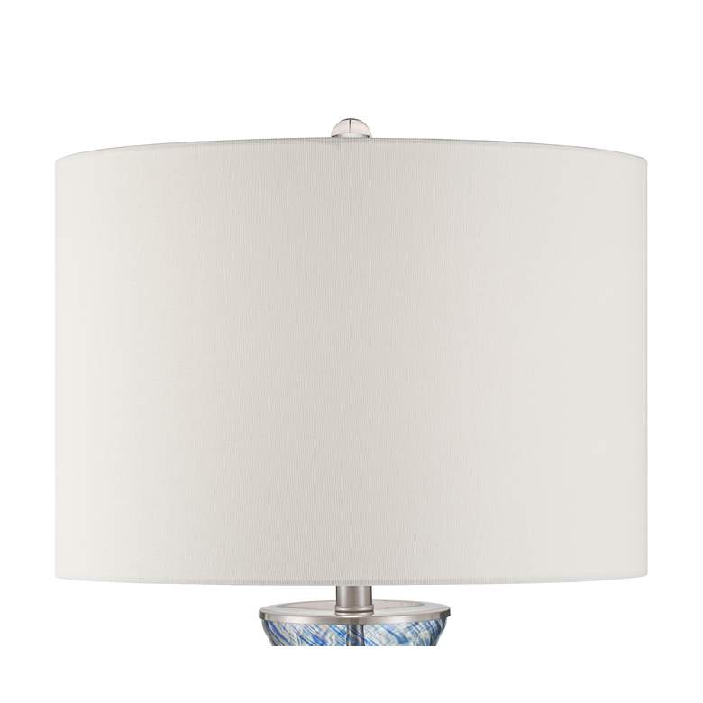 Image 3 Electra 27 3/4" High Blue Art Glass Table Lamp more views