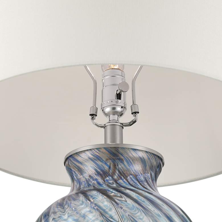 Image 5 Electra 27 3/4" High Blue Art Glass Table Lamp more views