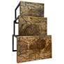 4_Electra 3 Piece Nesting Table Set - Electrified Wood - Black Iron more views
