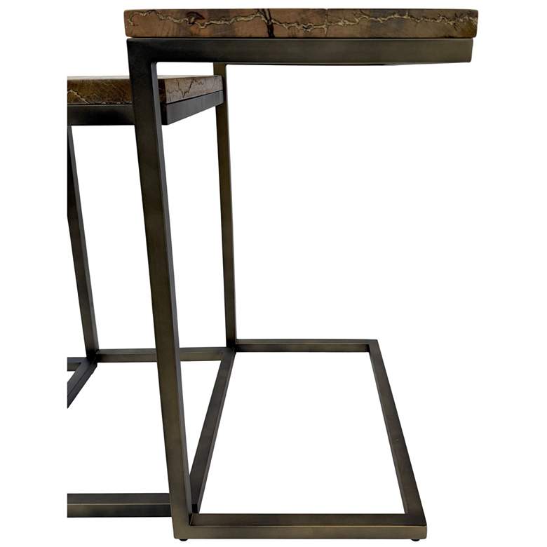Image 5 Electra 3 Piece Nesting Table Set - Electrified Wood - Brass more views