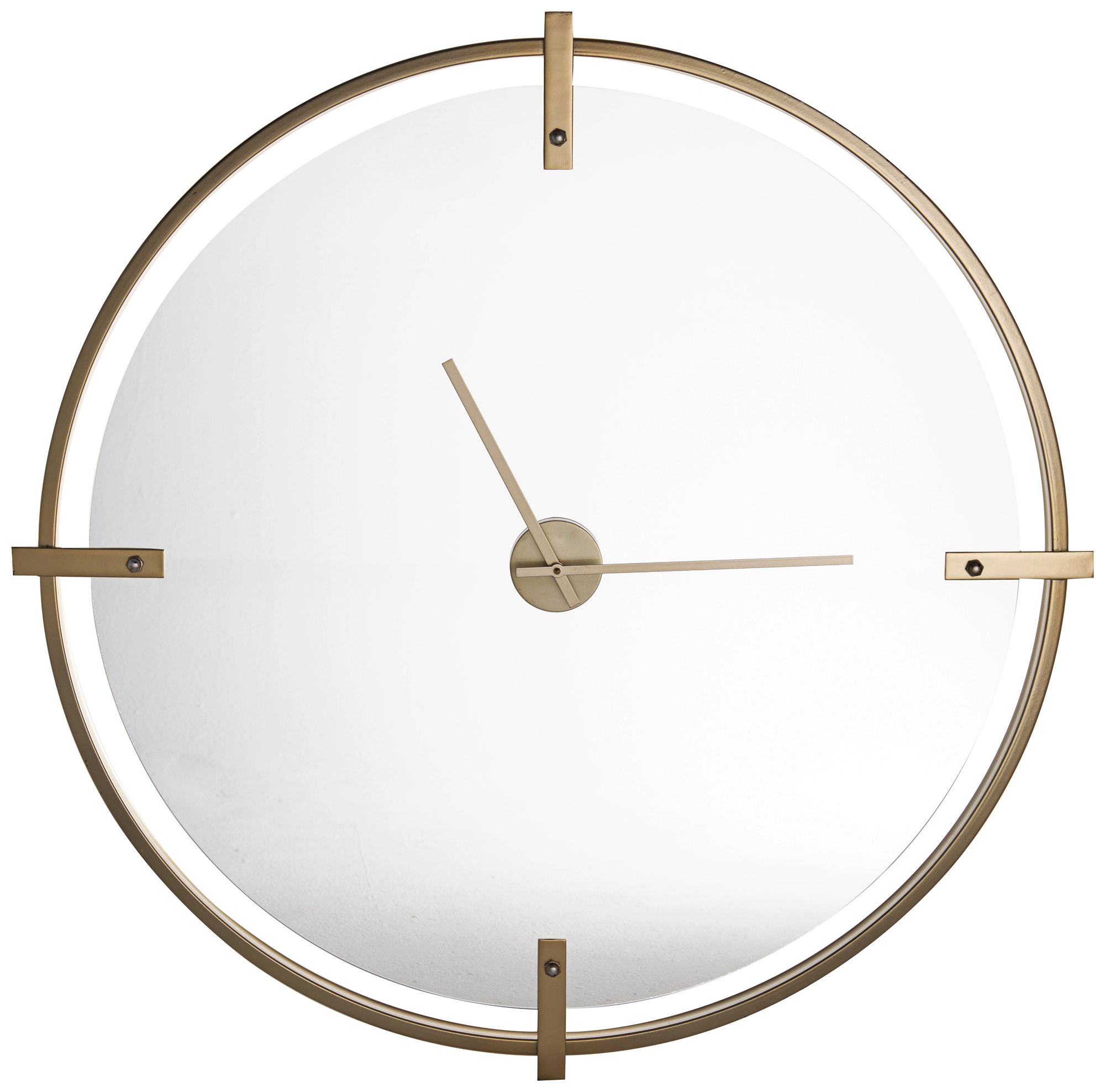 Electra Shiny Gold 35 3/4" Round Wall Clock