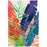 Electric Palms 1 50 3/4" High Free Floating Glass Wall Art