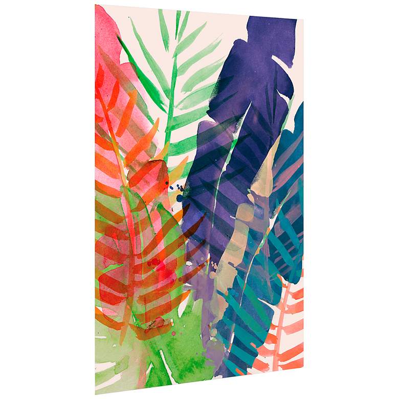 Image 4 Electric Palms 1 50 3/4 inch High Free Floating Glass Wall Art more views