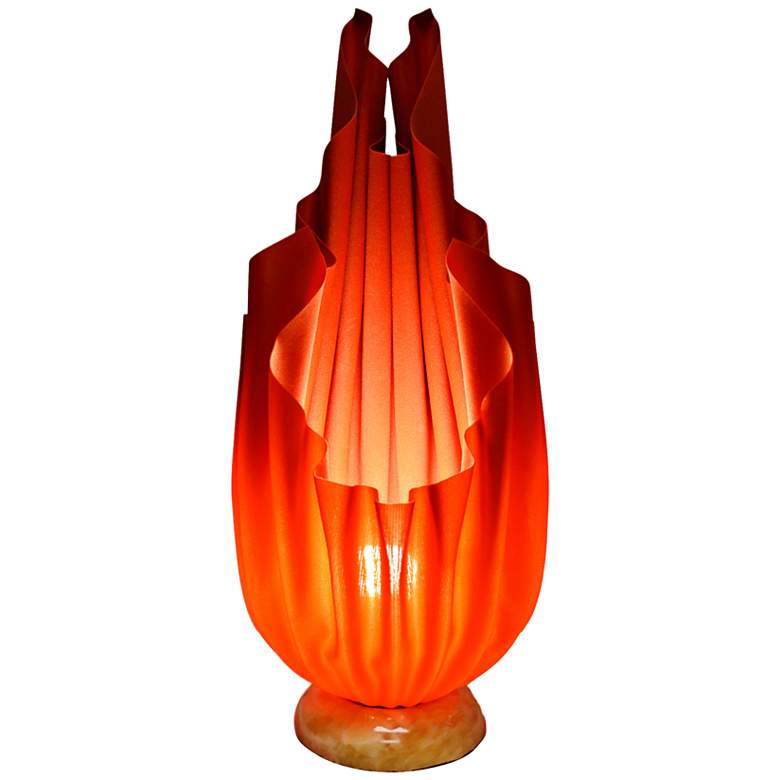 Image 1 Eleele Hand-Crafted Red Marble Table Lamp
