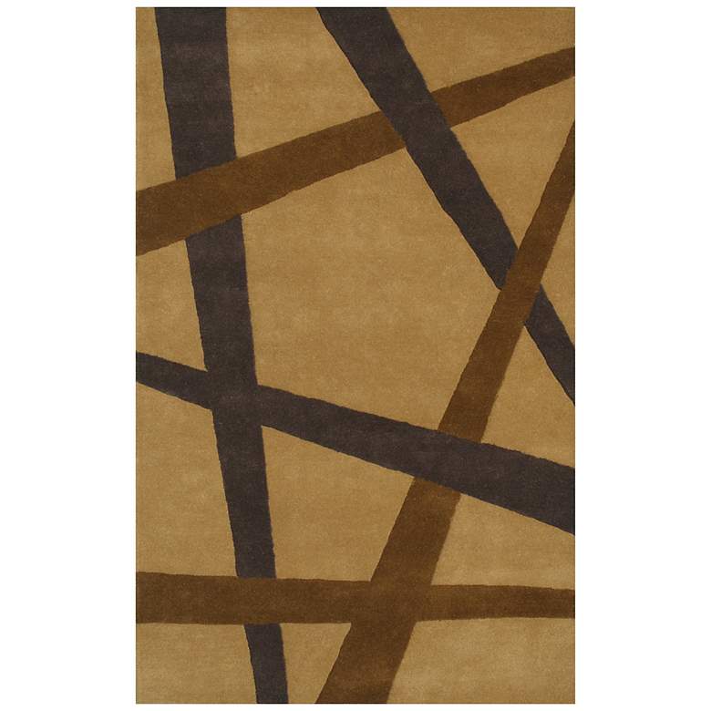 Image 1 Eleen Collection 5908 5&#39;x8&#39; Camel Wool Area Rug