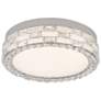 1_Elegance 19 3/4"W Polished Nickel Crystal LED Ceiling Light