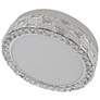 3_Elegance 19 3/4"W Polished Nickel Crystal LED Ceiling Light more views