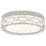 4_Elegance 19 3/4"W Polished Nickel Crystal LED Ceiling Light more views