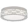 5_Elegance 19 3/4"W Polished Nickel Crystal LED Ceiling Light more views